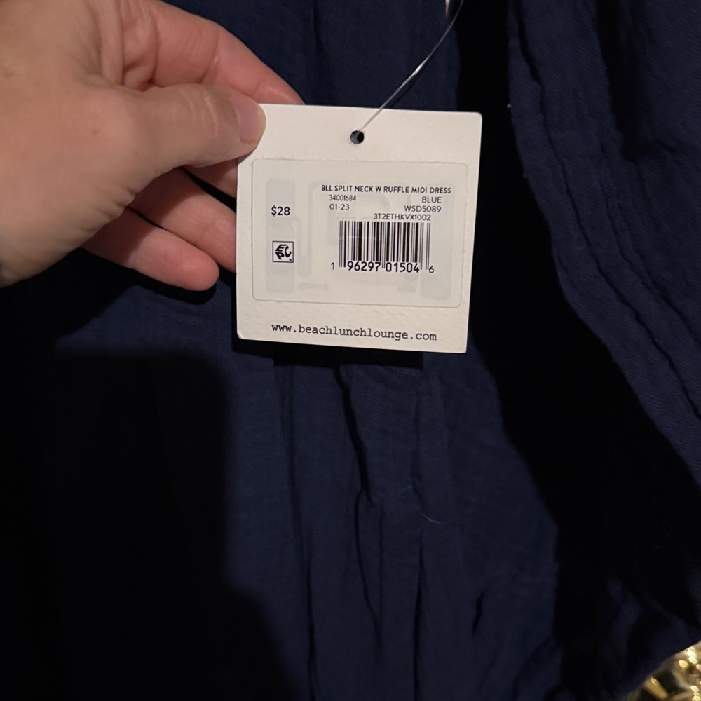 beachlunchlounge Navy Long Sleeve Dress - Picture 4 of 12